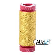 Aurifil 12wt. 50 mtr spool. 5015 Gold Yellow