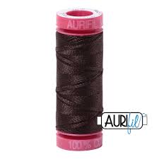 Aurifil 12wt. 50 mtr spool. 5024 Dark Brown