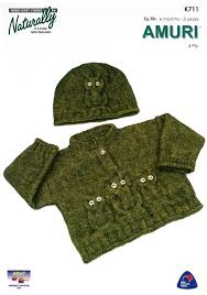 Baby Jacket and Hat Pattern Amuri 4 ply K711 Owl pattern