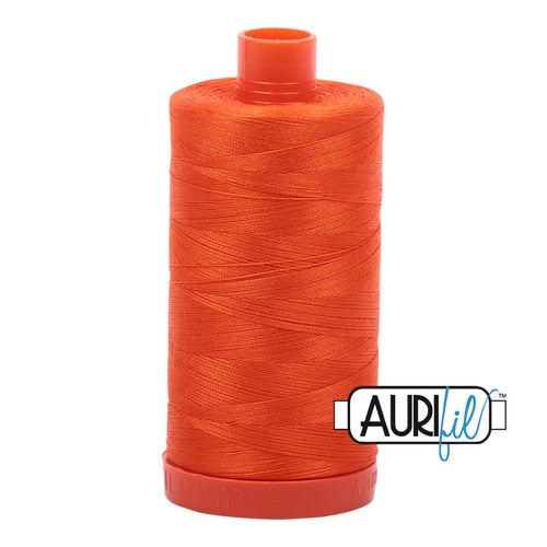 Aurifil 50 WT Cotton Thread Colour: Neon Orange 1104