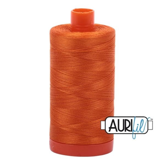 Aurifil 50 WT Cotton Thread Colour: Pumpkin 2150
