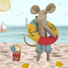 Corrine Lapierre Felt Little Mouse at the Seaside