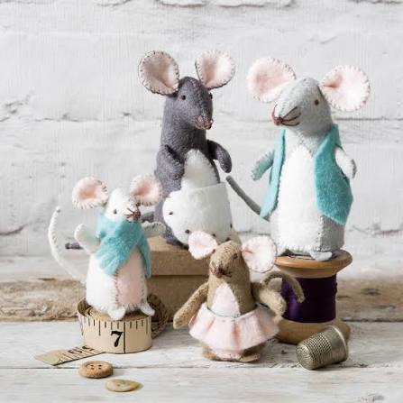 Corrine Lapierre Felt Mouse Family