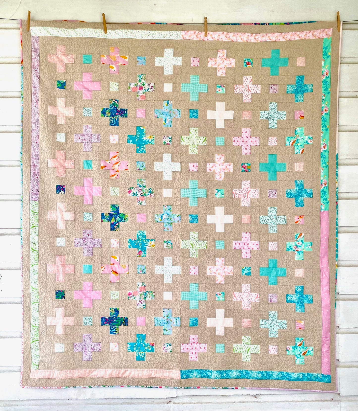 Crosses and Dots Quilt Kit designed by Ngaire Montgomery-Williams