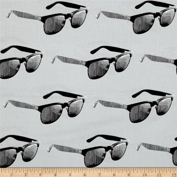 Dapper Prints by Luke for Moda - Mercury Rising Pavement Sunglasses