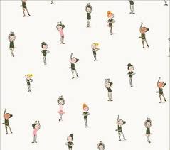 Heather Ross Studio Edit - Ballerinas on white