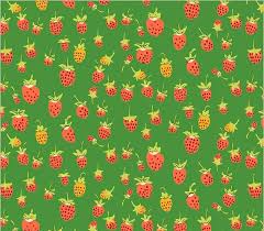 Heather Ross Studio Edit - Strawberries on green