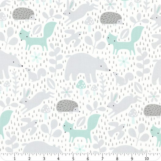 Hello Little One' By Northcott Studio Seafoam Forrest Friends