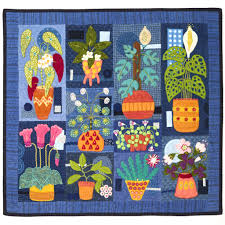 House Plants by Sue Spargo  Block of the Month.