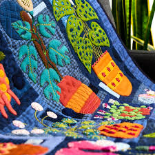 House Plants by Sue Spargo  Block of the Month.