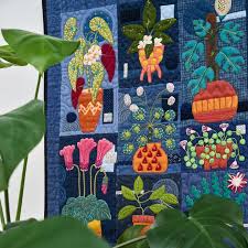 House Plants by Sue Spargo  Block of the Month.