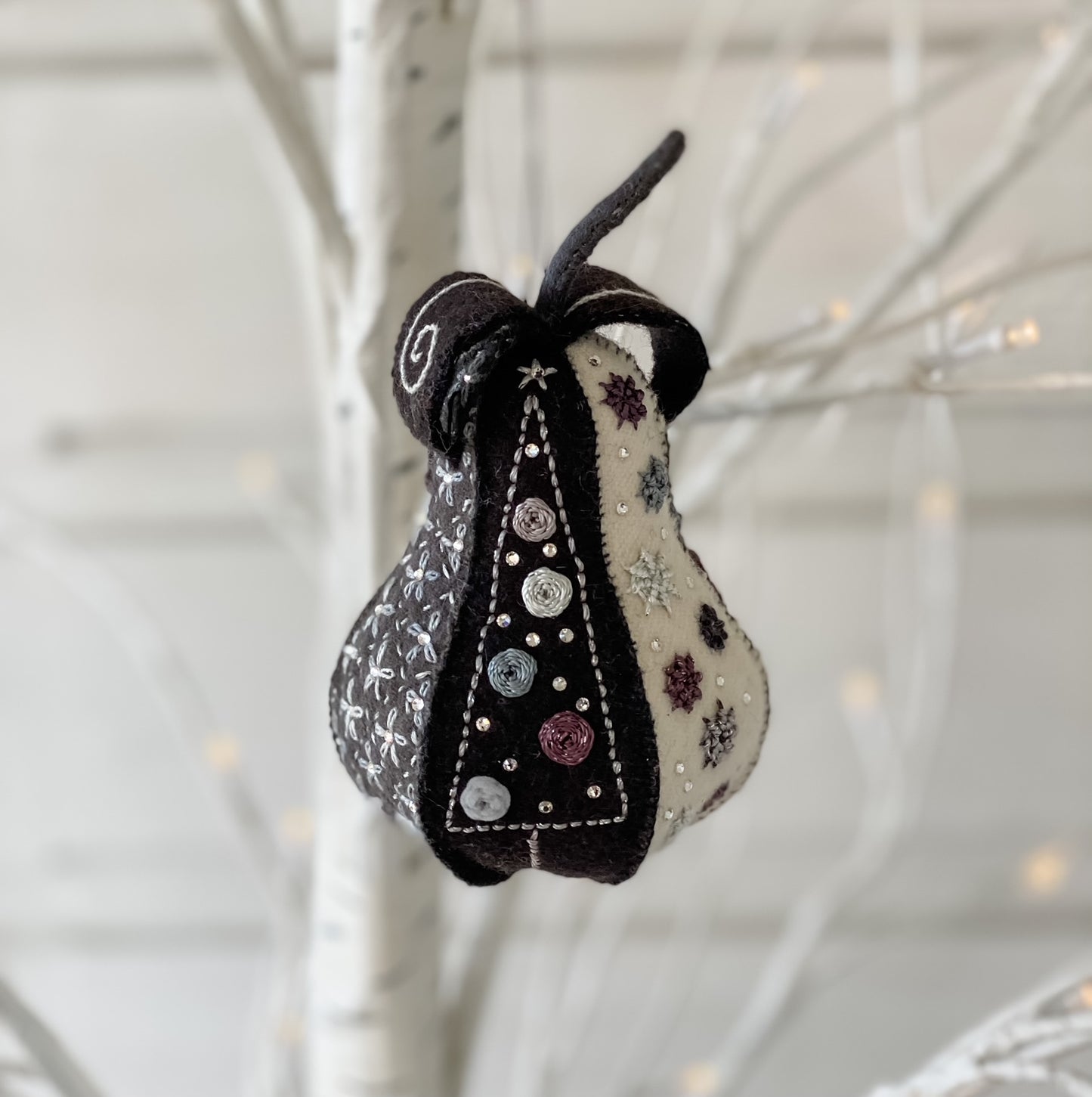 Luxurious Pear Kit - French Country Colourway - Iron Chandalier Pear Designed by Ngaire Montgomery-Williams 5½" High