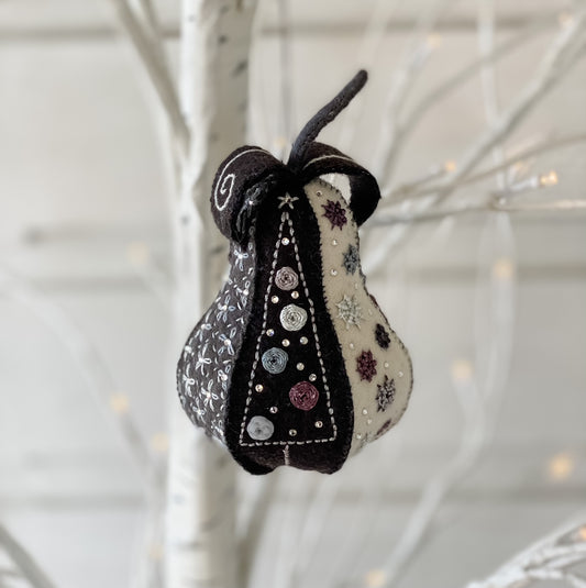 Luxurious Pear Kit - French Country Colourway - Iron Chandalier Pear Designed by Ngaire Montgomery-Williams 5½" High