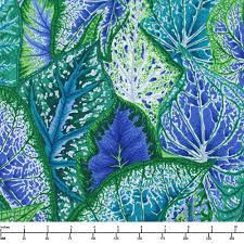 Kaffe Fassett Caladiums PWPJ108 Blue