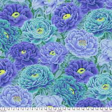 Kaffe Fassett Tibetan Peony Blue by Phillip Jacobs