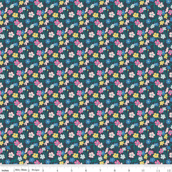 Liberty Cotton Dancing Buttercups  LB0477.523A