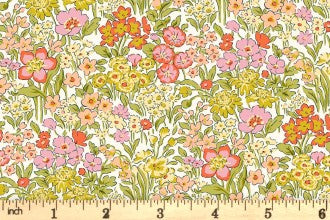 Liberty Cotton - Garden Party - Blooming Flowerbed  B