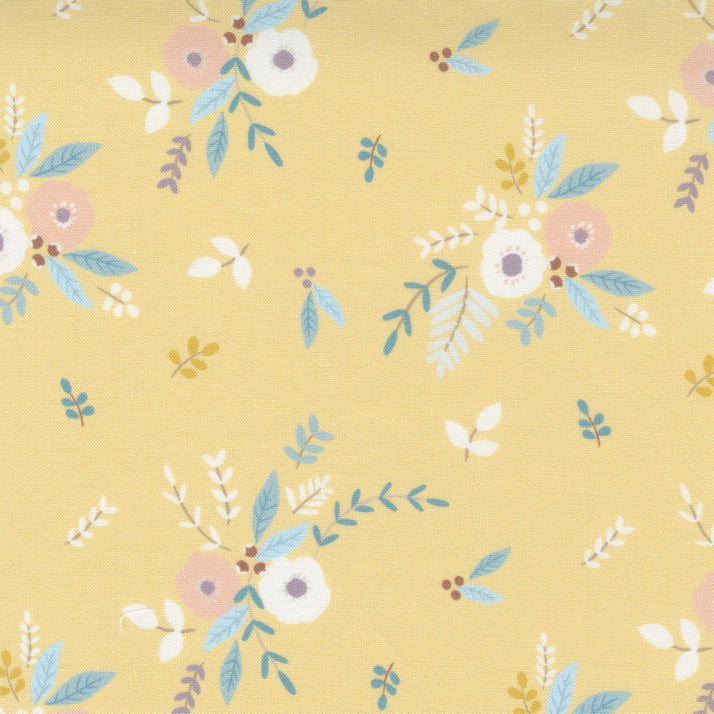 Little Ducklings by Paper & Cloth Mustard Floral Bouquet 25101-16