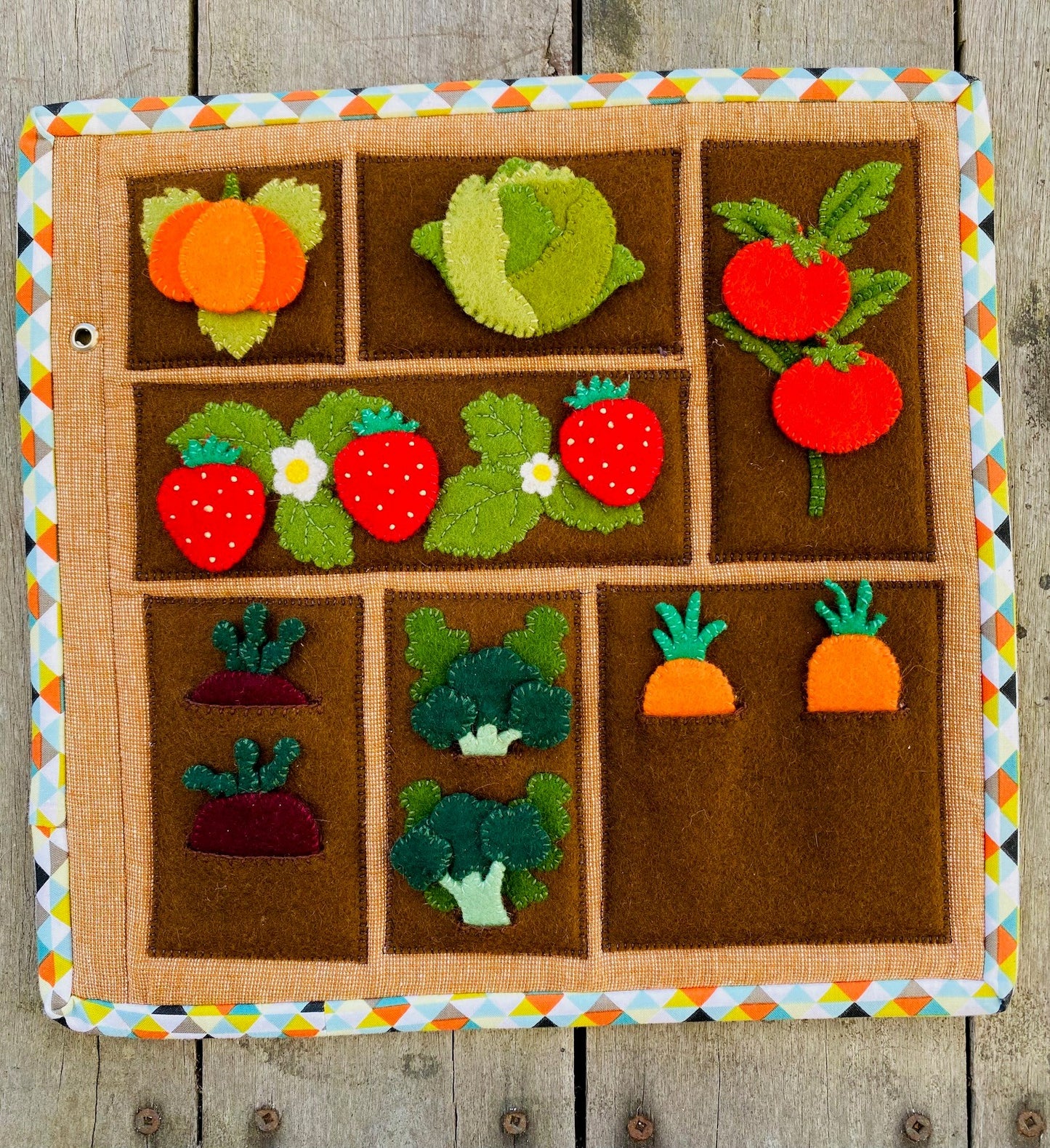 My Little Quiet Book - Vege Garden Pattern Designed by Ella & Franc Designs