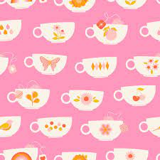 Camellia Tea Cups Pink by Melody Miller