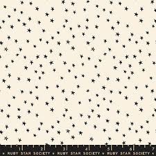 Starry by Ruby Star Starry - Small black stars on cream