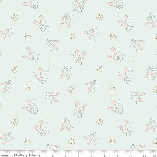 Spin and Twirl by Riley Blake Designs Mint Ballet Shoes