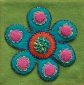 Pre Cut Wool Applique Pack Flower Colourway 3