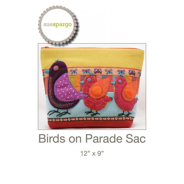 Birds on Parade Bag by Sue Spargo