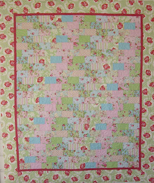 Scrappy Brick Quilt using Tanya Whelan's Range Delilah