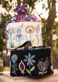 Embroidered Sewing Bag Pattern by Wendy Williams