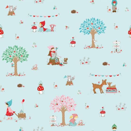 Whimsical Woodland Aqua Main C17640