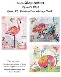 Teeny Tiny Collage Pattern Group #3 Flamingo-Bear-Vintage Trailer